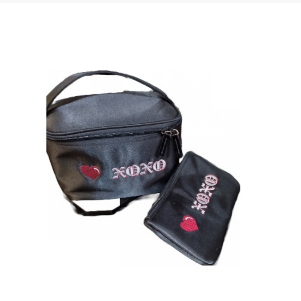 Black xoxo bag with wallet